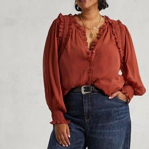 NWOT Anthropologie Ruffled Blouse